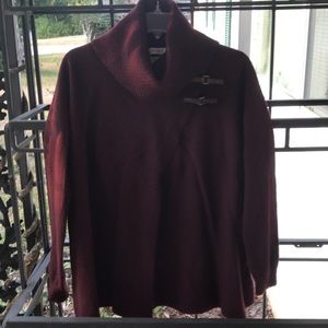 Ellen Tracy Burgundy Wool Sweater